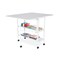 Kangaroo Sewing Furniture Dixie Cutting Table with Expandable Work Surface & Storage Shelves